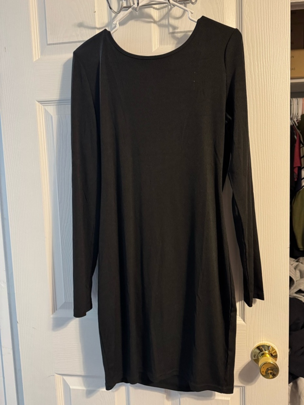 Classic Long Sleeve Black Women's Dress